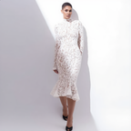 The Clara High-Neck Lace Dress