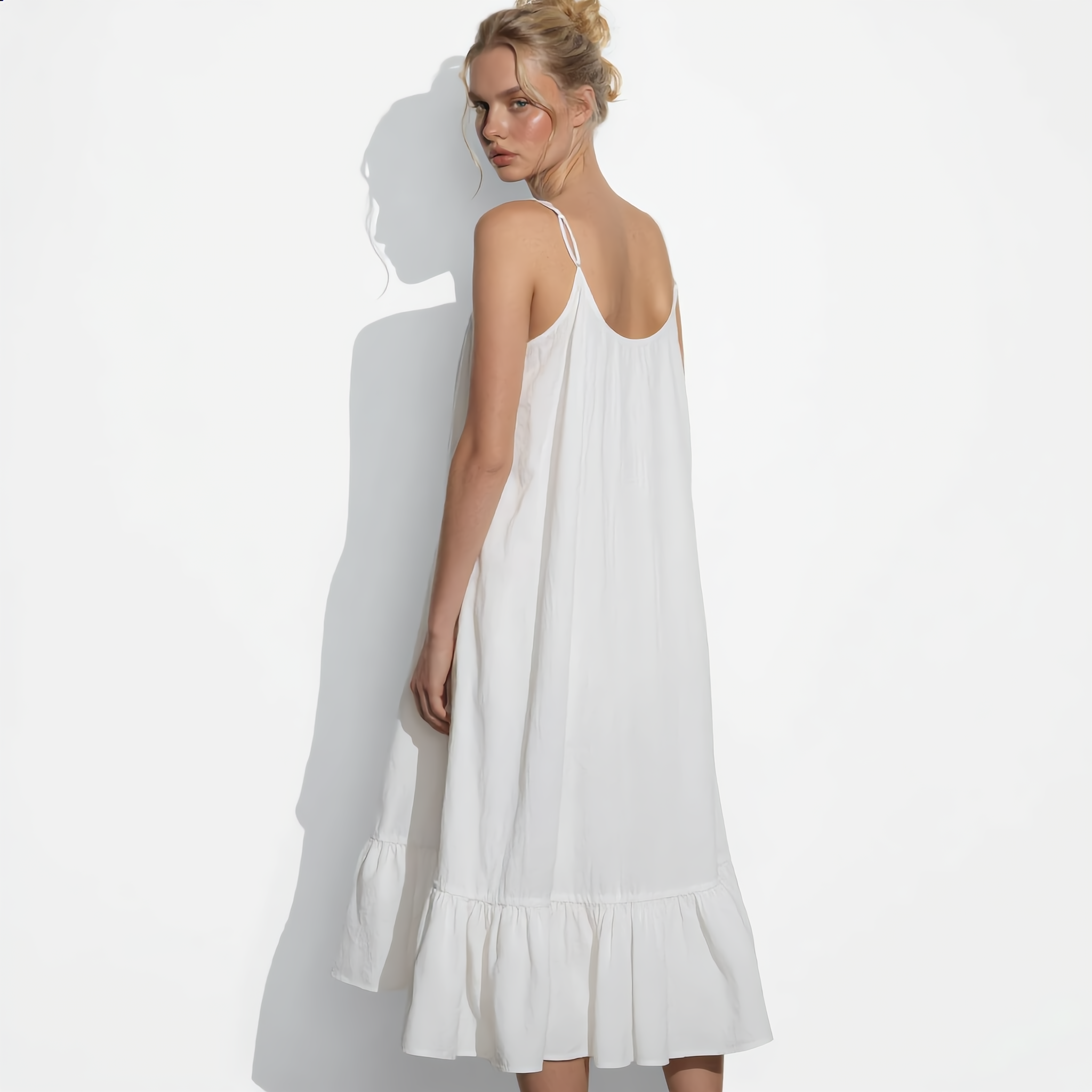 Sleeveless Long Cotton Dress