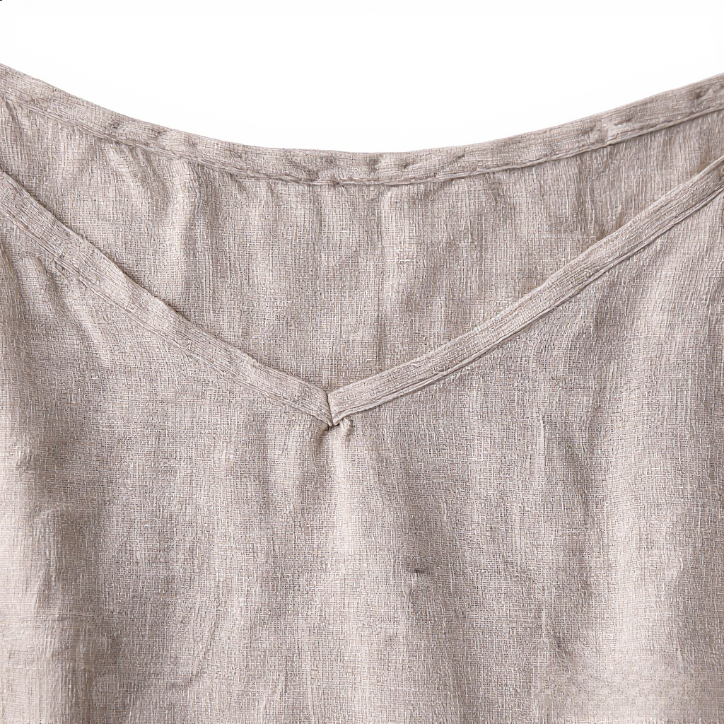 Linen Cotton Tank V-Neck