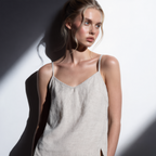 Linen Cotton Tank V-Neck