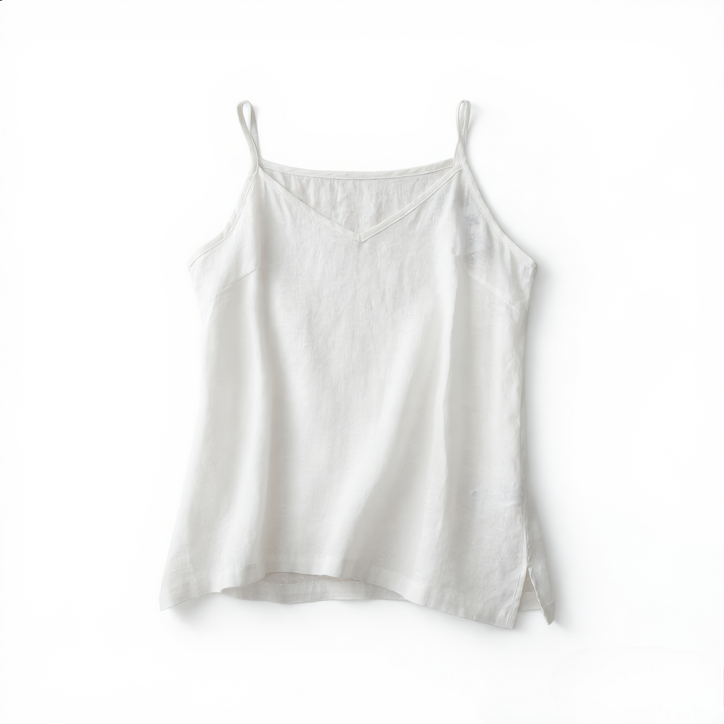 Linen Cotton Tank V-Neck