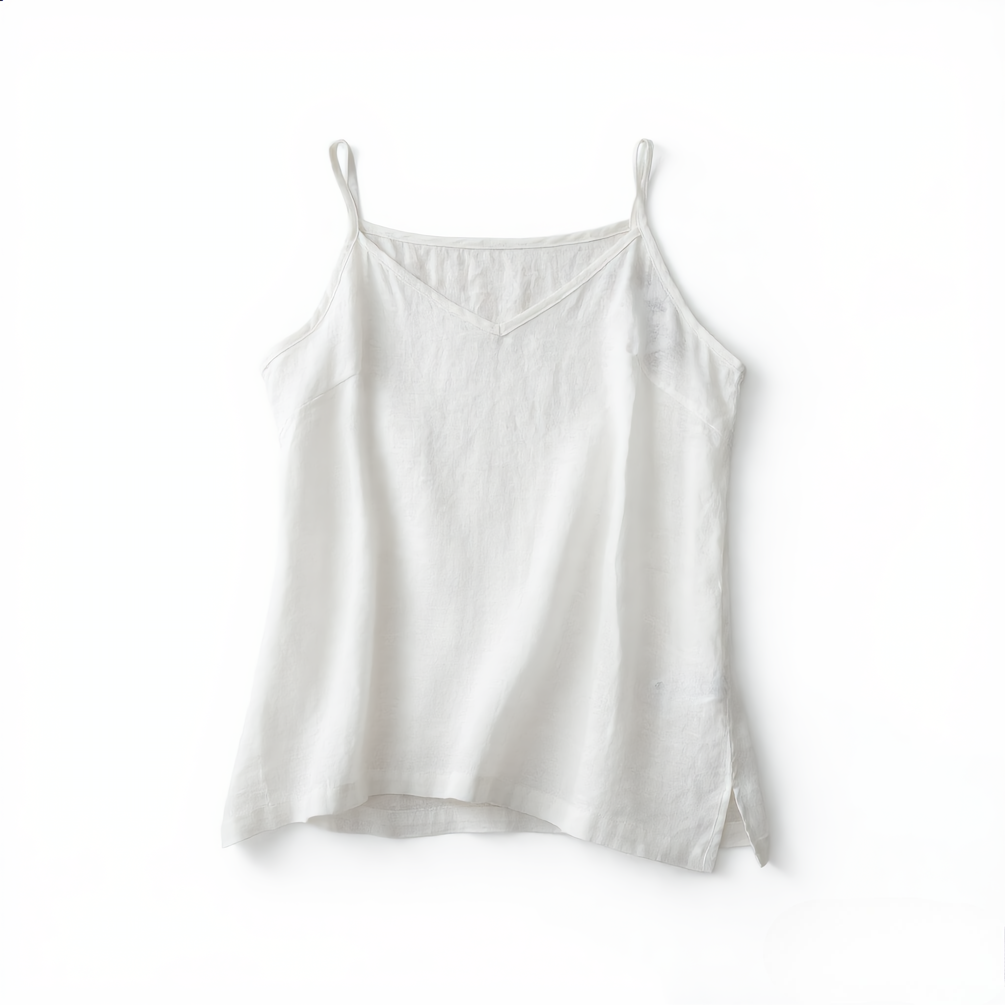Linen Cotton Tank V-Neck