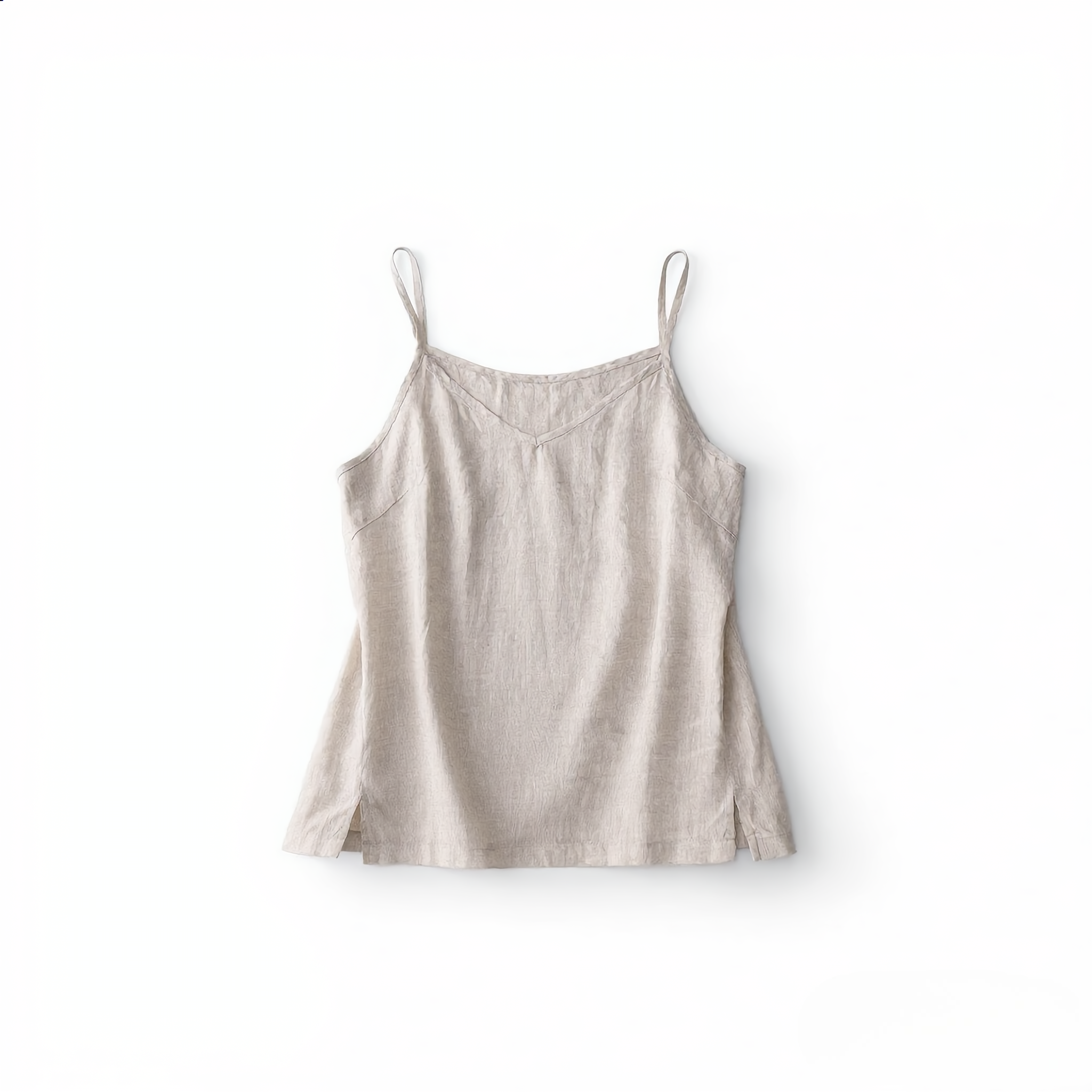 Linen Cotton Tank V-Neck