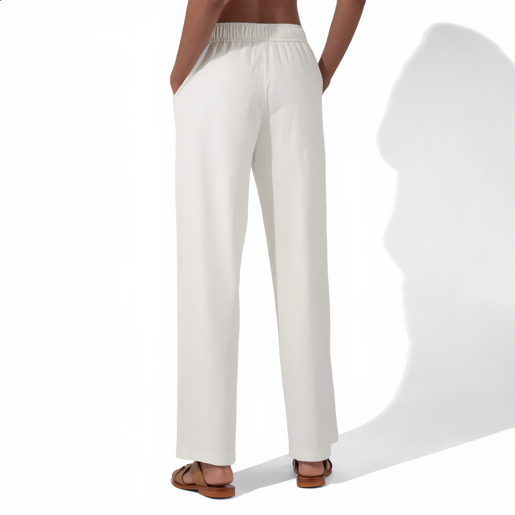 Wide-Leg Cotton Drawstring Pant