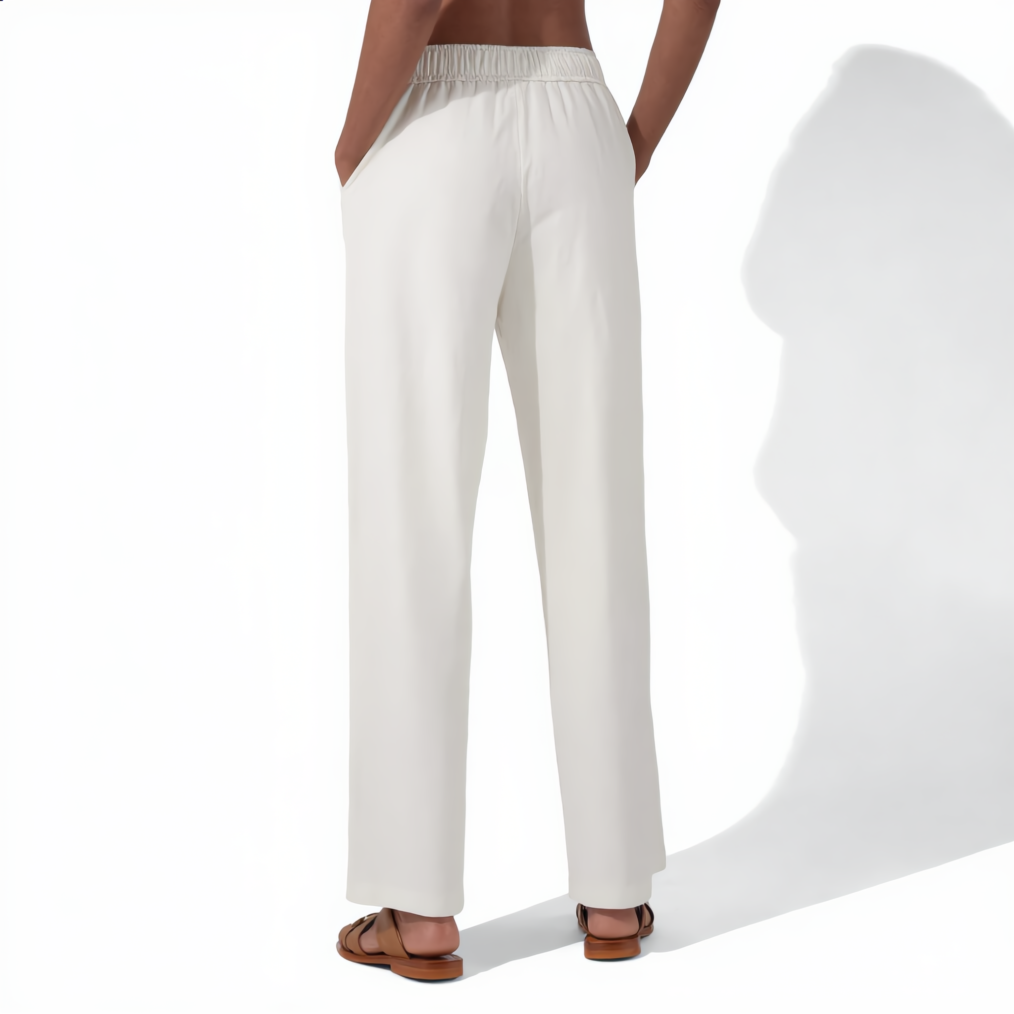 Wide-Leg Cotton Drawstring Pant