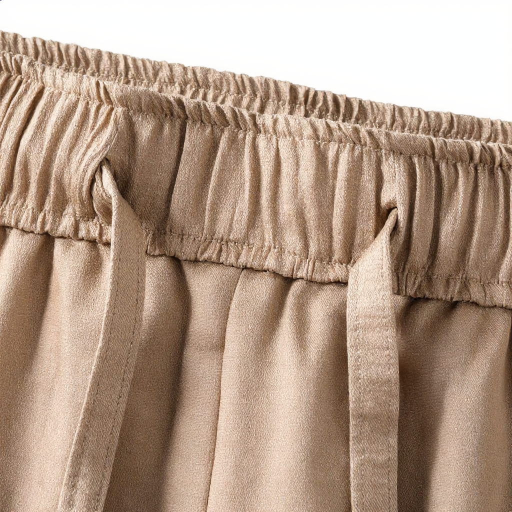 Wide-Leg Cotton Drawstring Pant