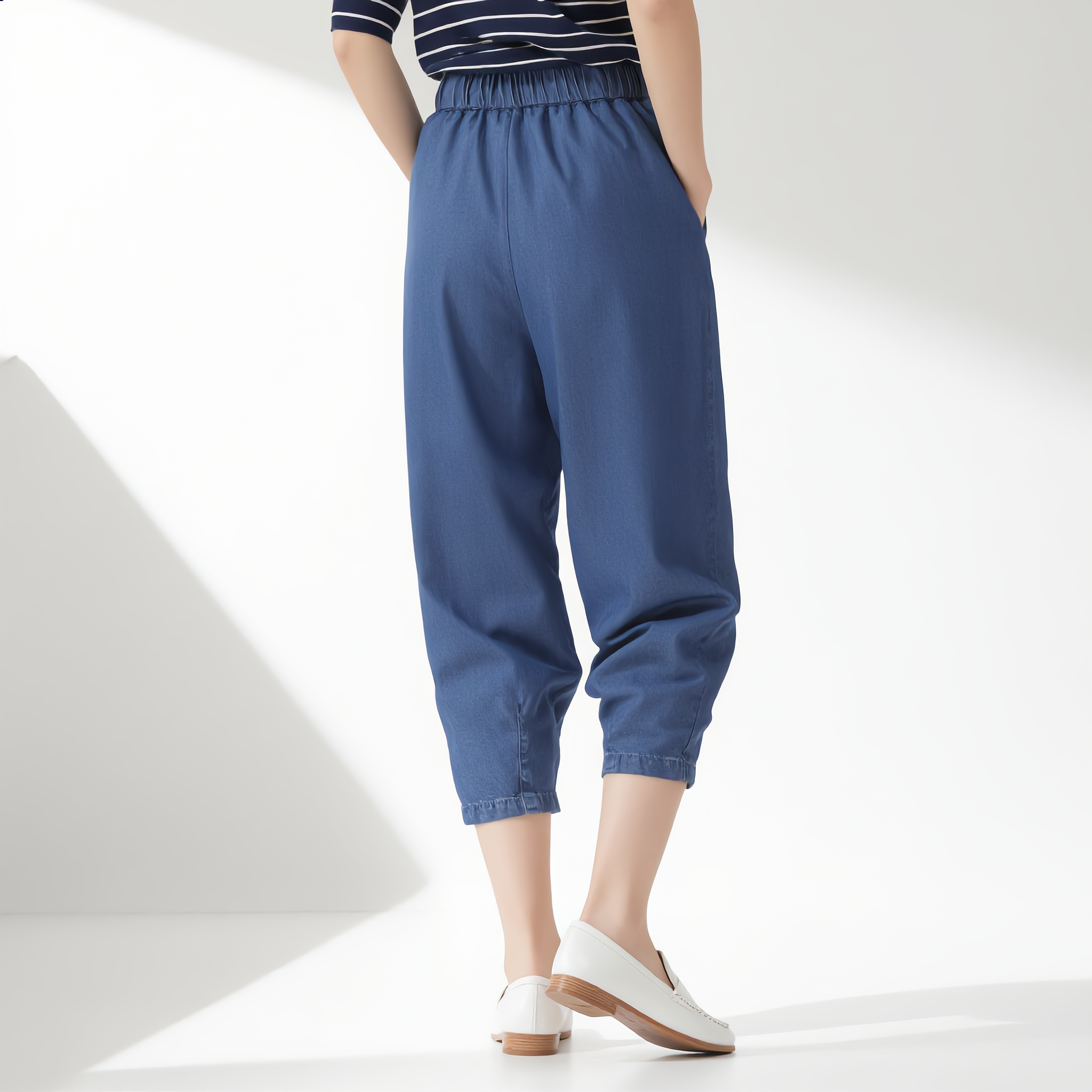 Cotton High Waist Elastic Jean