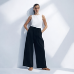 Wide-Leg Cotton Drawstring Pant