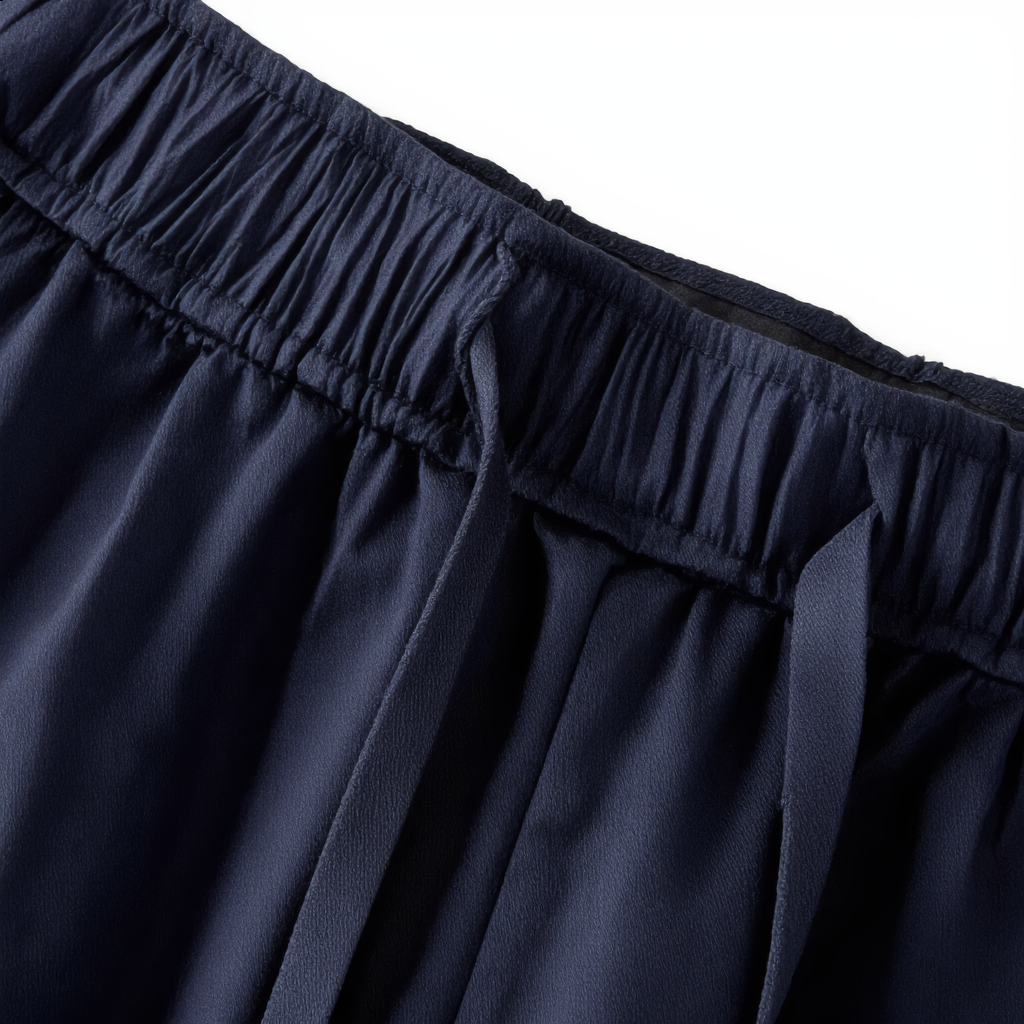 Wide-Leg Cotton Drawstring Pant