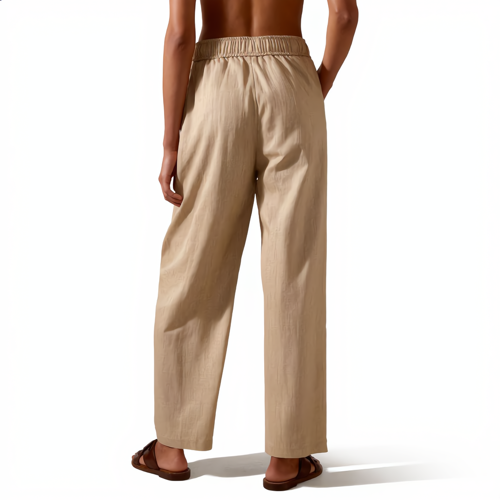 Wide-Leg Cotton Drawstring Pant