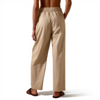Wide-Leg Cotton Drawstring Pant