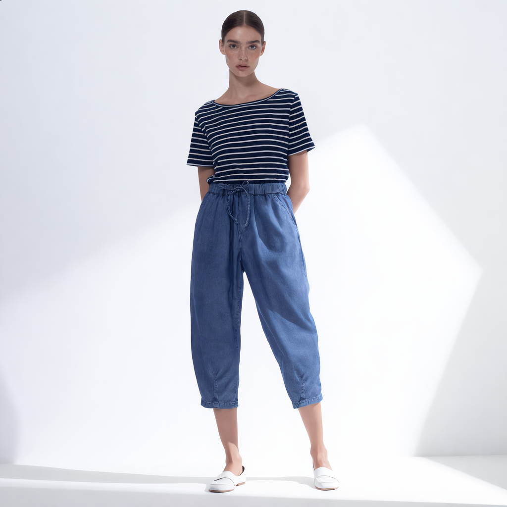 Cotton High Waist Elastic Jean