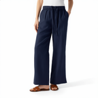 Wide-Leg Cotton Drawstring Pant
