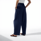 Wide-Leg Cotton Drawstring Pant