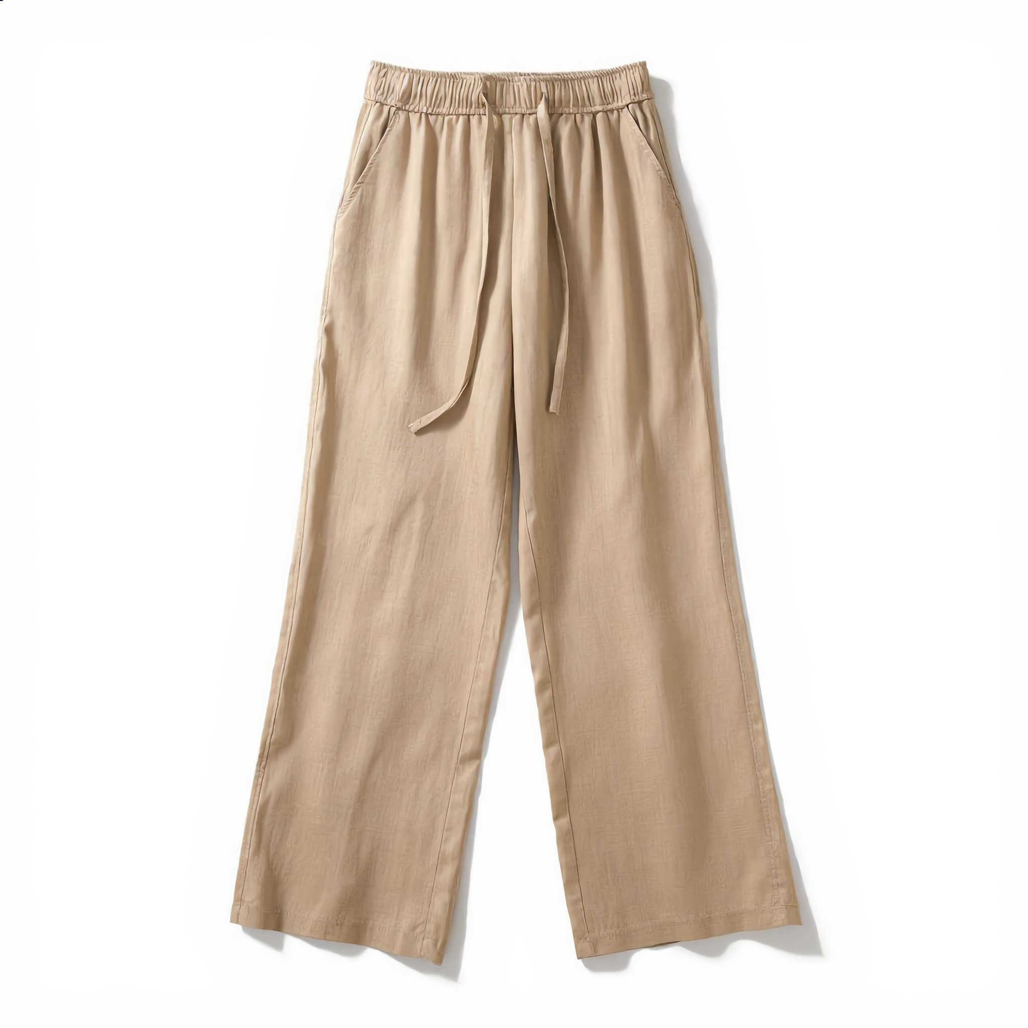 Wide-Leg Cotton Drawstring Pant