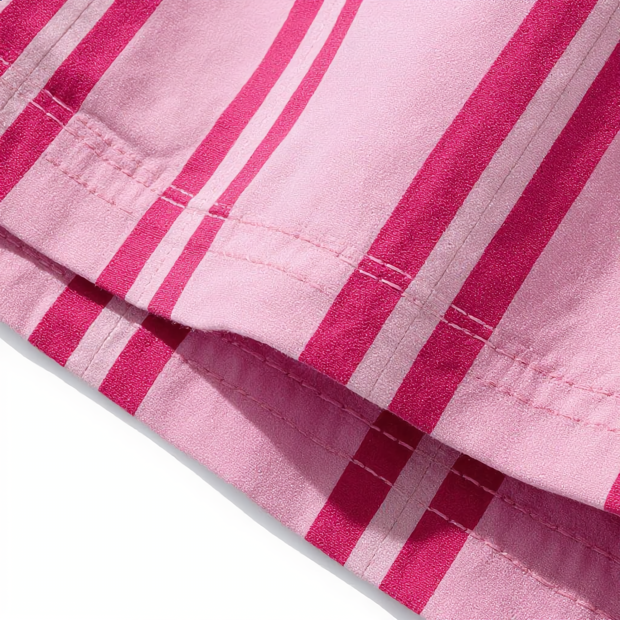 Cotton Stripe Short Smocked Waist