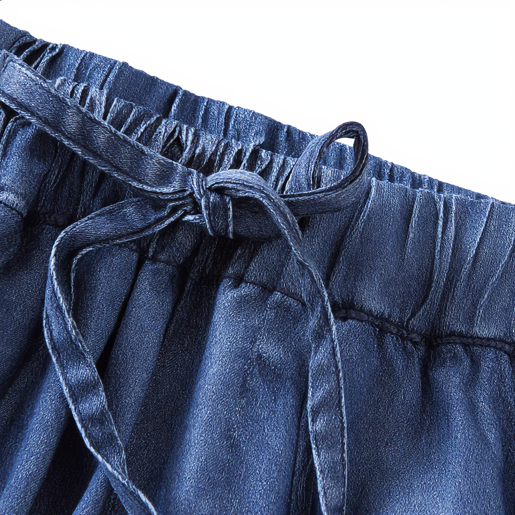 Cotton High Waist Elastic Jean