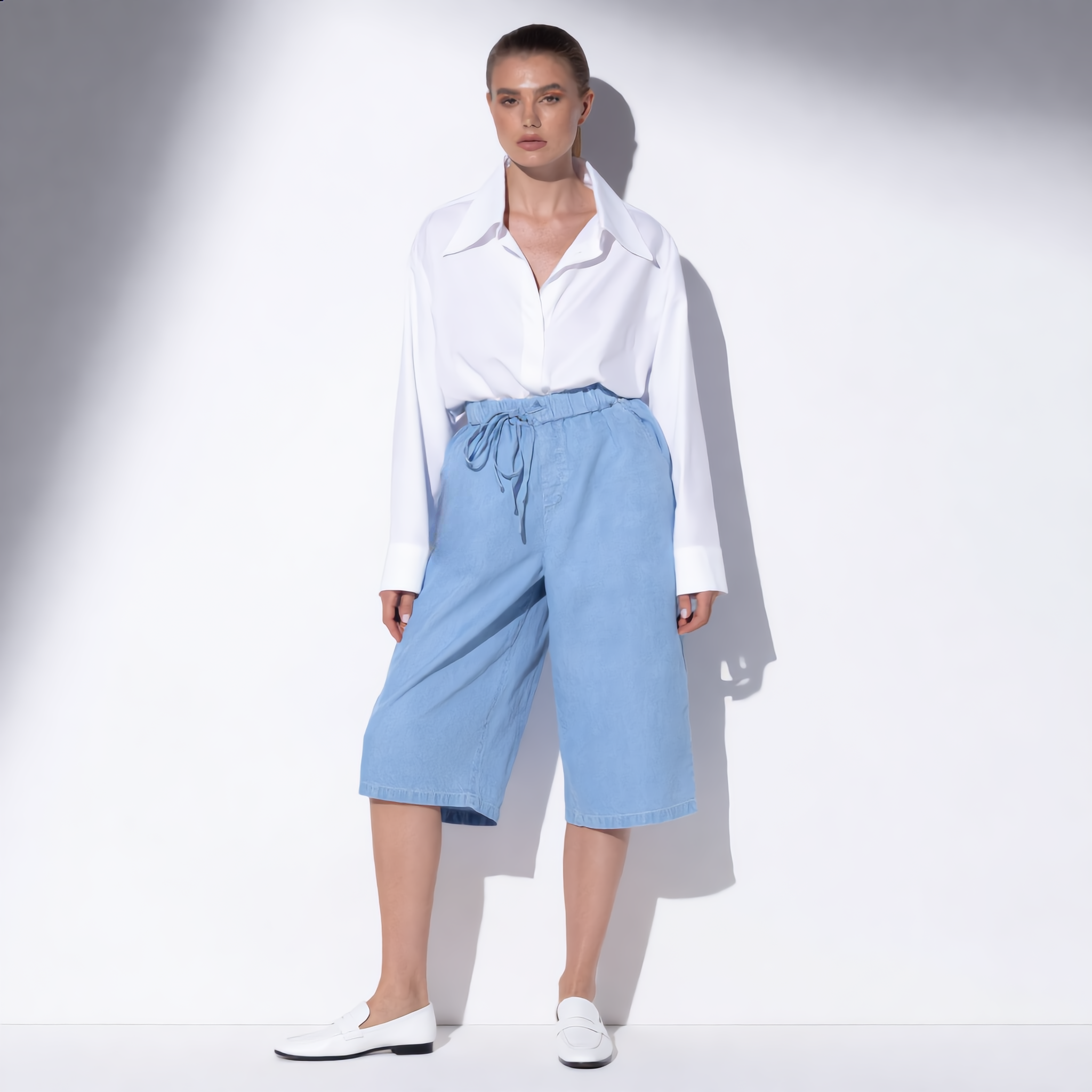 Cotton High Waist Elastic Jean