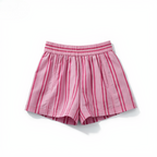 Cotton Stripe Short Smocked Waist