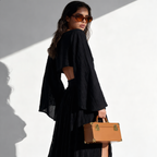 Cotton Linen Flare Sleeve High Slit Set