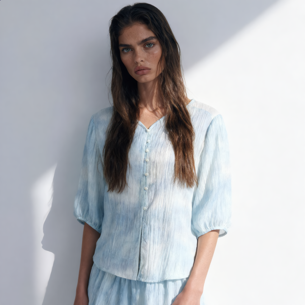 Lantern Sleeve Two-Piece Set