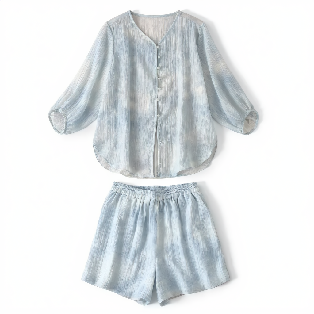 Lantern Sleeve Two-Piece Set