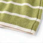 Striped Round Neck Cotton T-Shirt