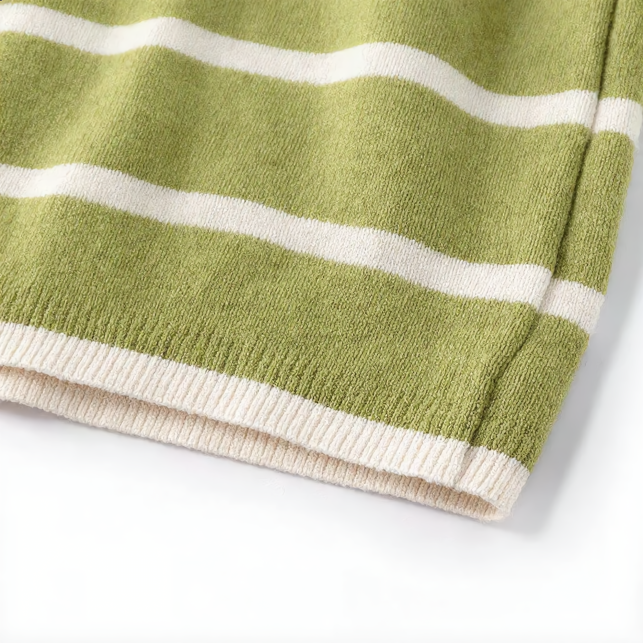 Striped Round Neck Cotton T-Shirt
