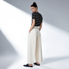 Striped Round Neck Cotton T-Shirt