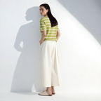 Striped Round Neck Cotton T-Shirt