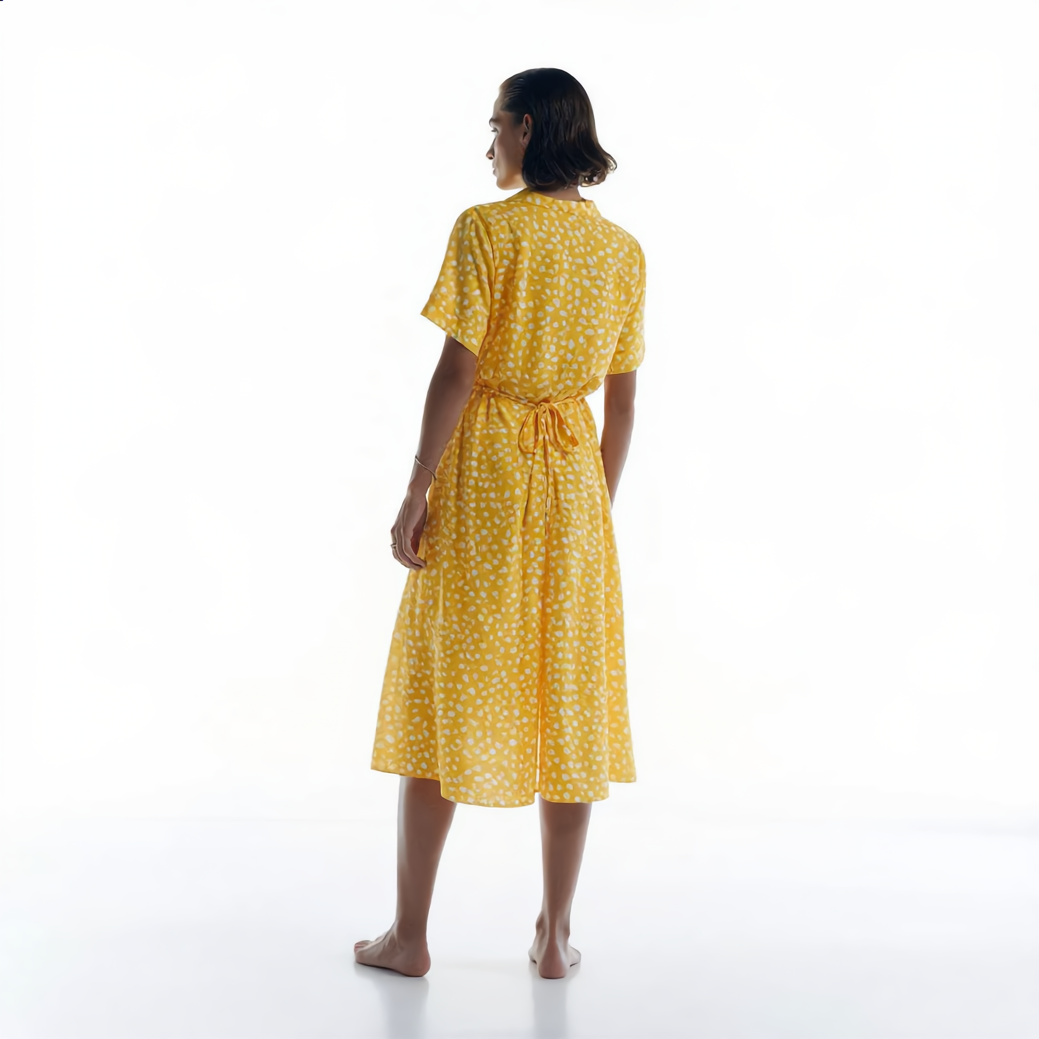 Printed Belted Shirt Dress