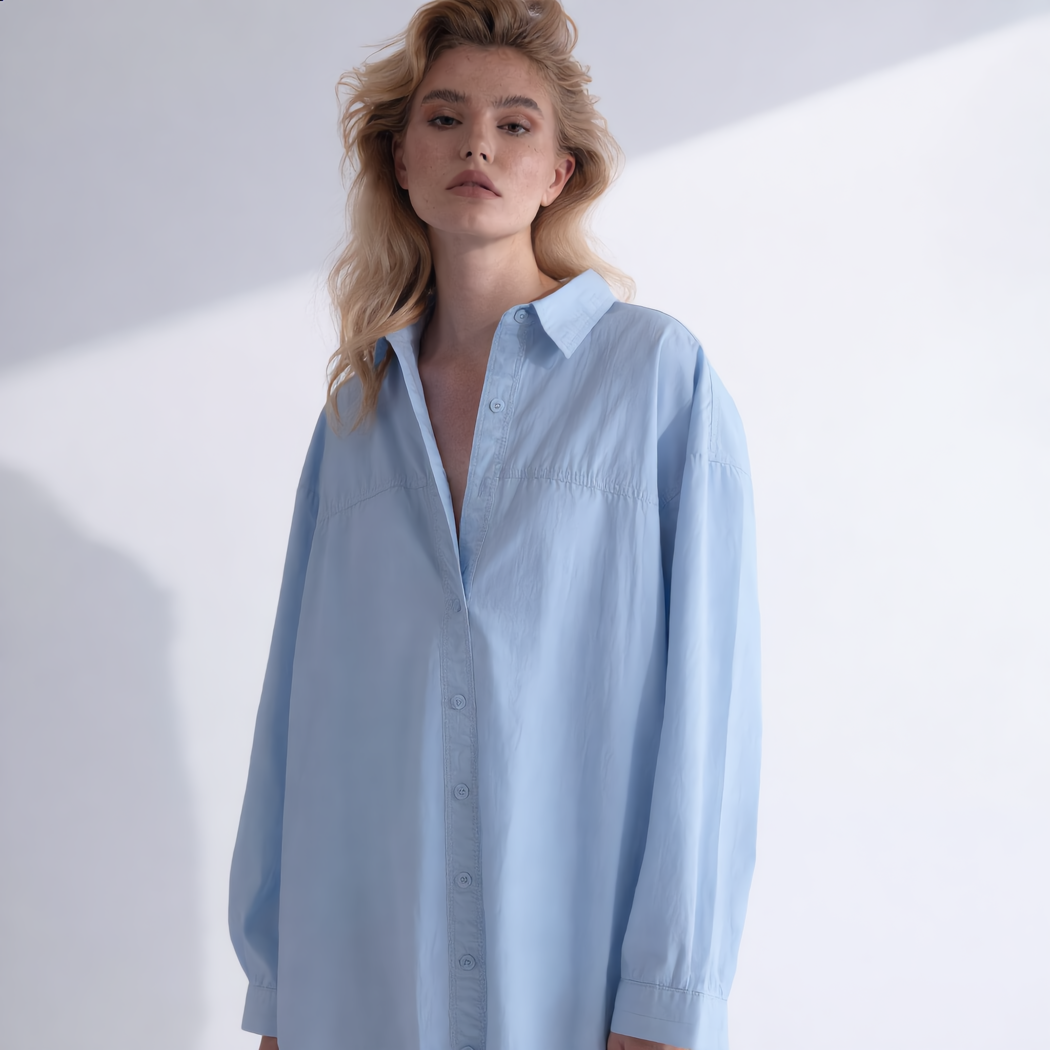 Shirt Cotton Oversize Classic Collar