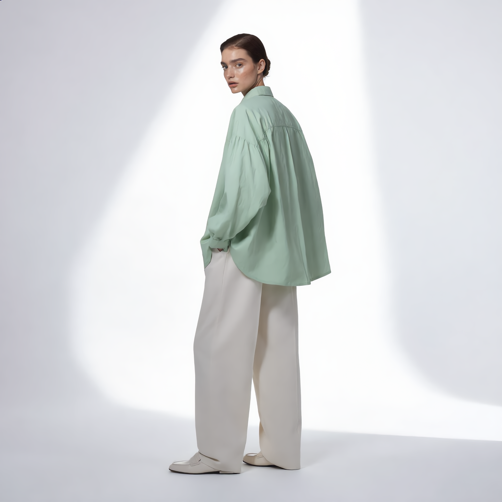 Shirt Cotton Oversize Classic Collar