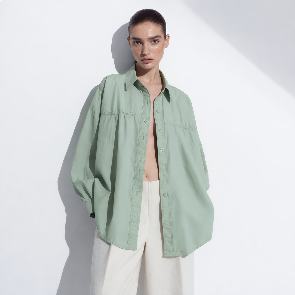 Shirt Cotton Oversize Classic Collar