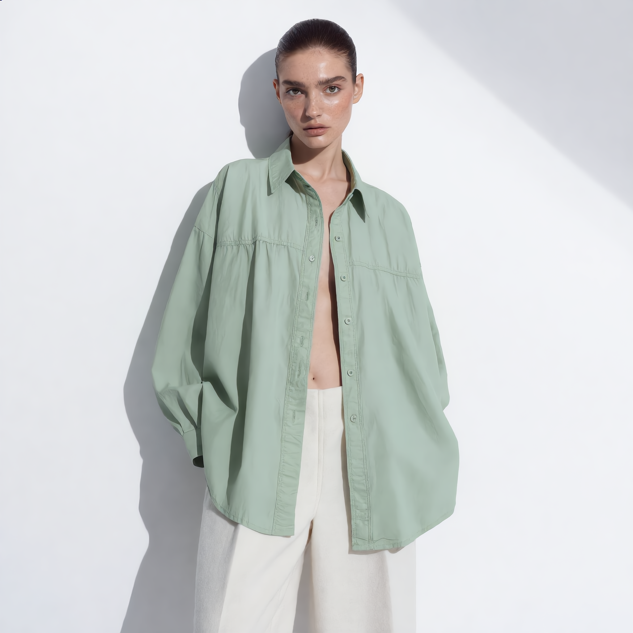 Shirt Cotton Oversize Classic Collar