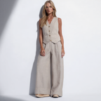 Cotton Vest Trousers Set Elasticated Waist