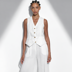 Cotton Vest Trousers Set Elasticated Waist