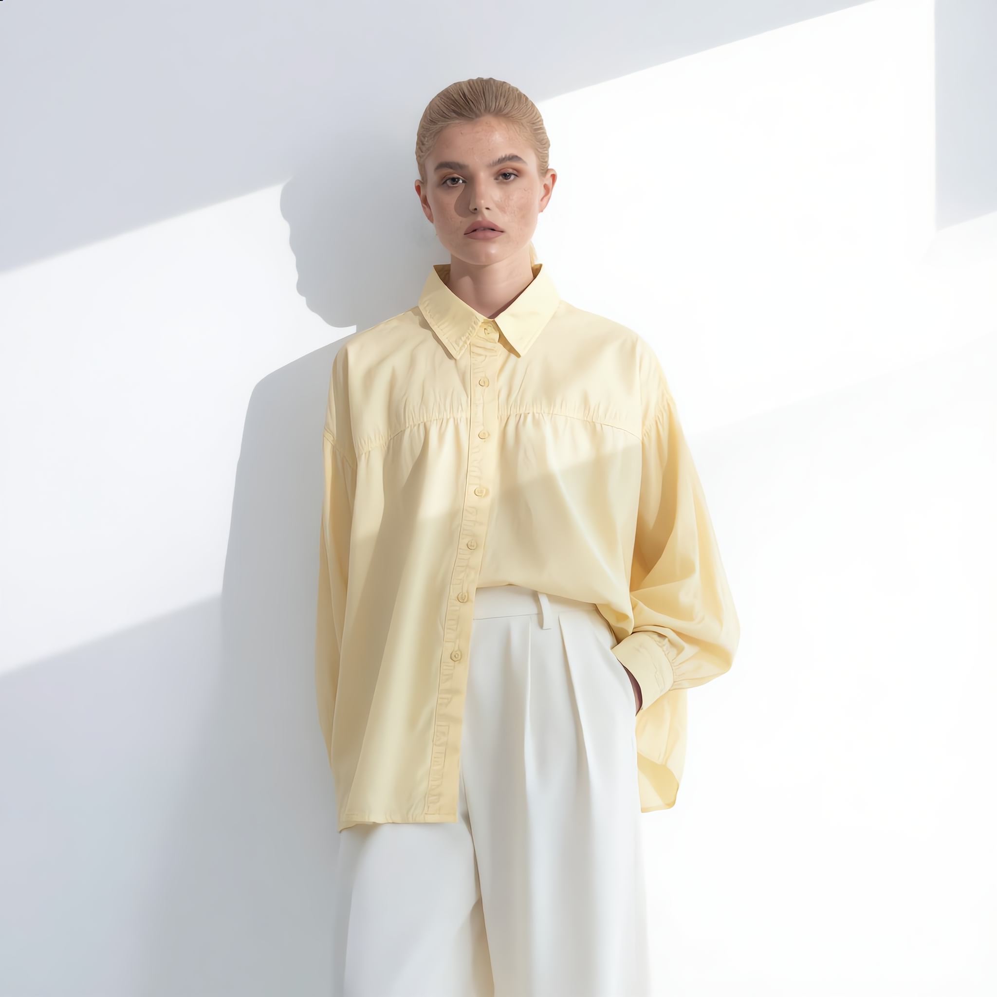 Shirt Cotton Oversize Classic Collar