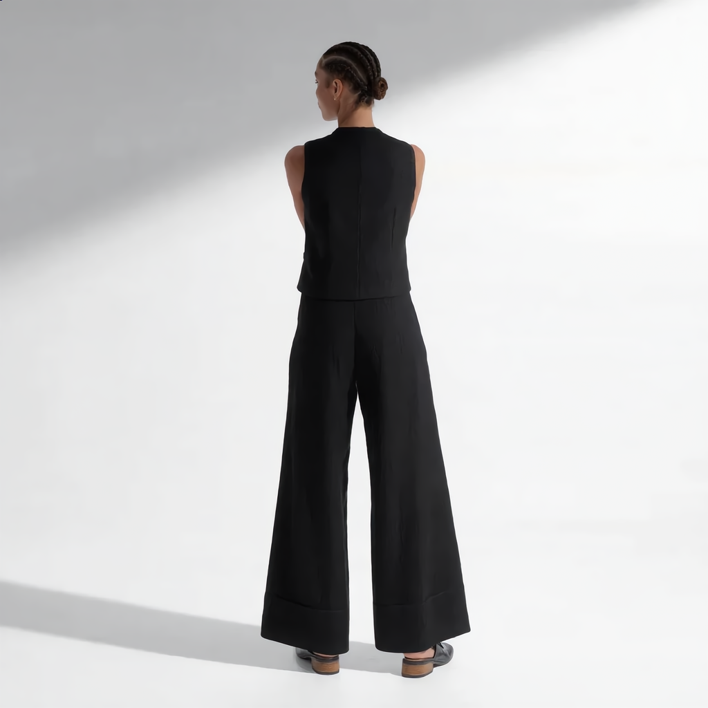Cotton Vest Trousers Set Elasticated Waist