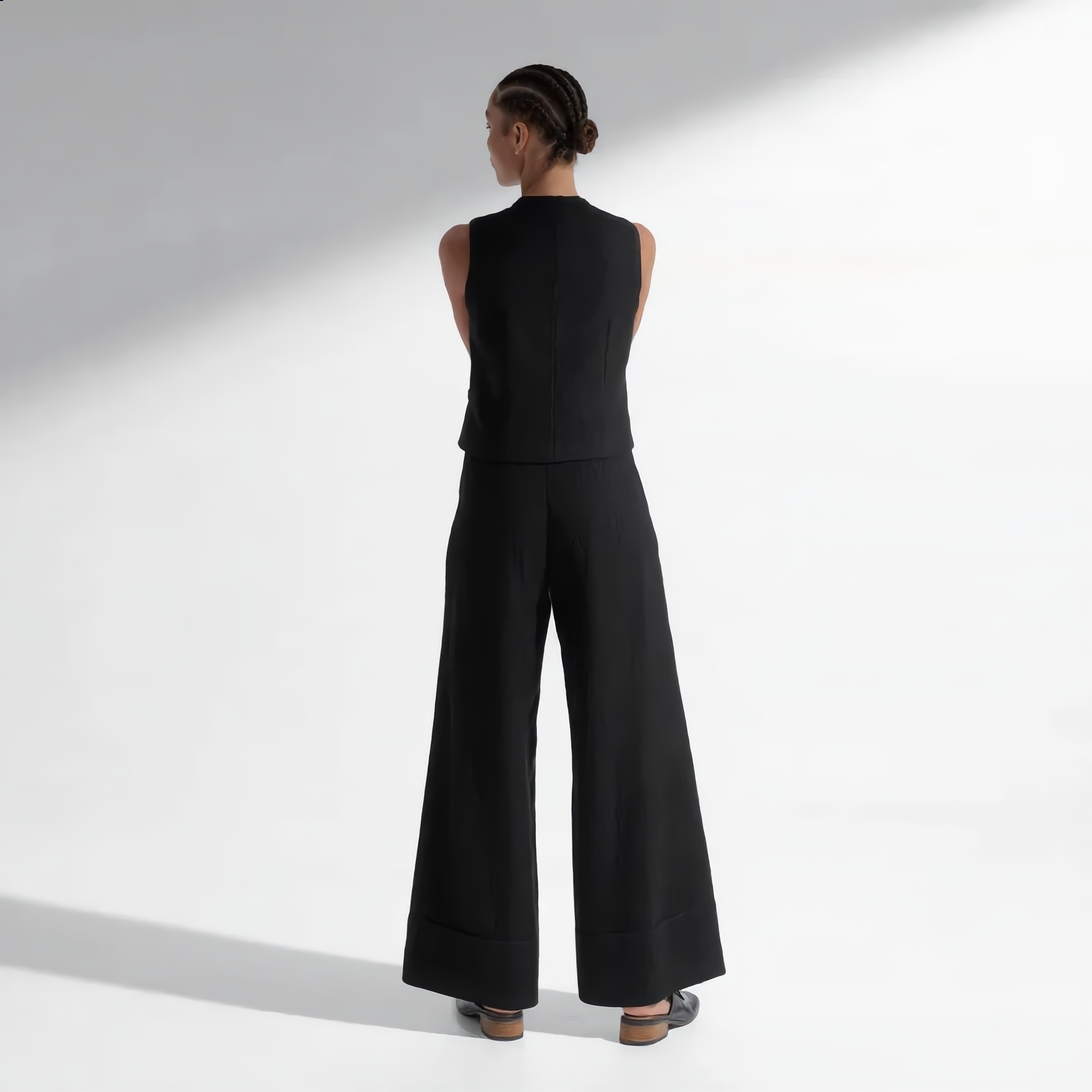 Cotton Vest Trousers Set Elasticated Waist