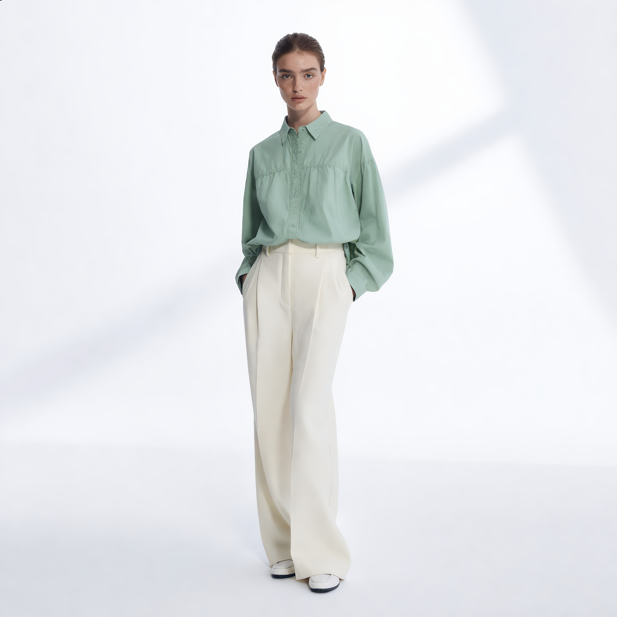 Shirt Cotton Oversize Classic Collar
