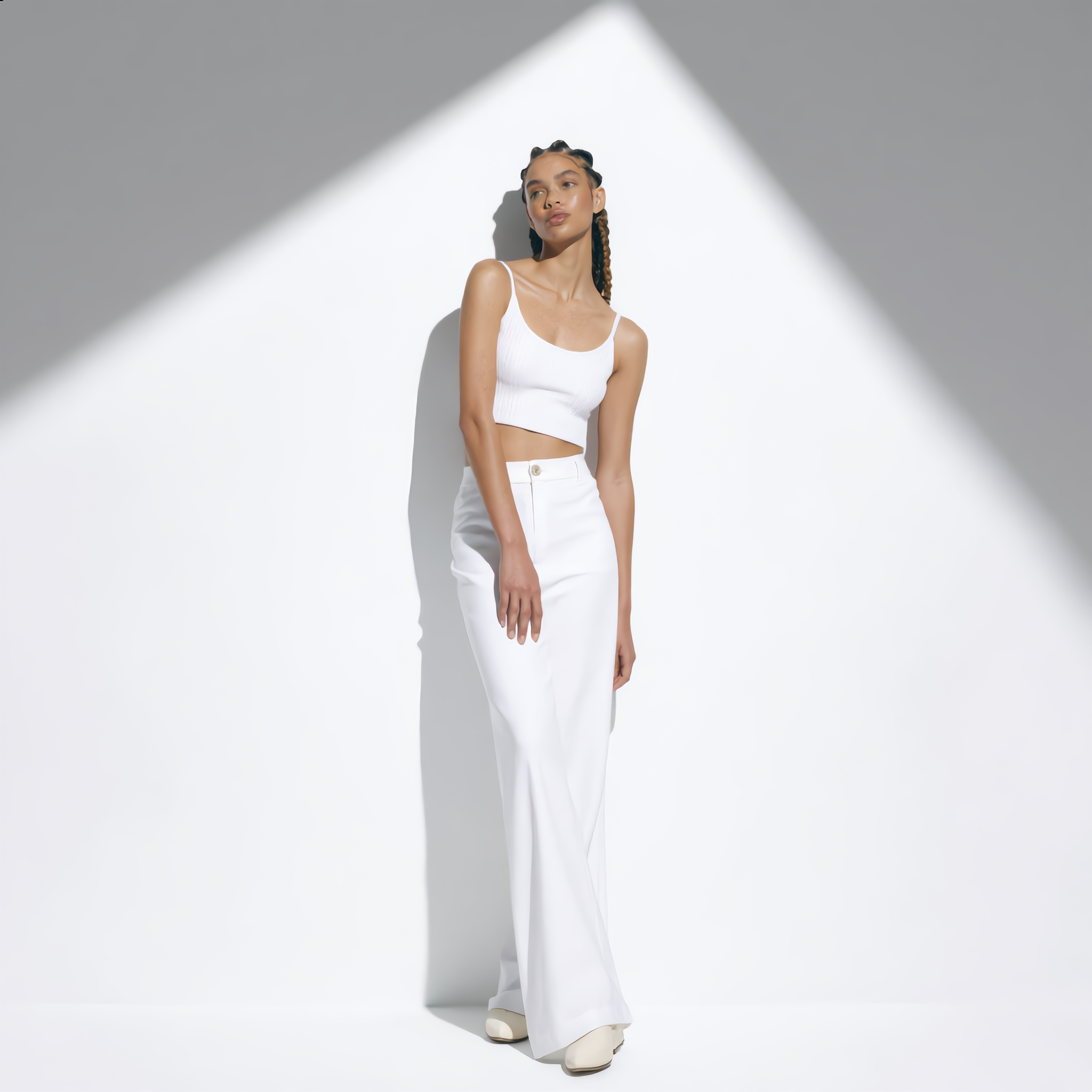 High Waist Wide Leg Trouser