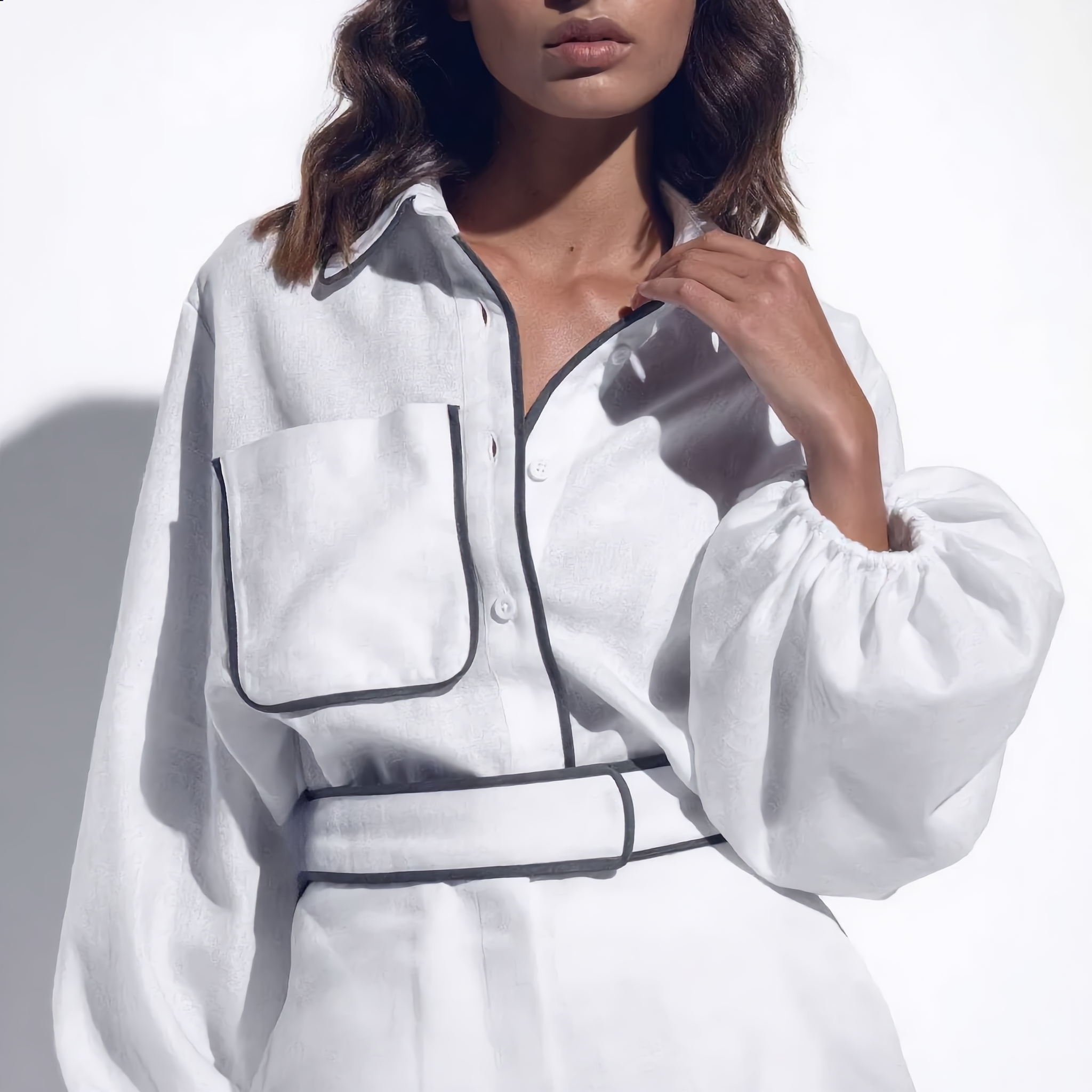 Relaxed Cotton Shirt & Shorts Set