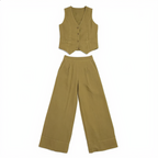Cotton Vest Trousers Set Elasticated Waist