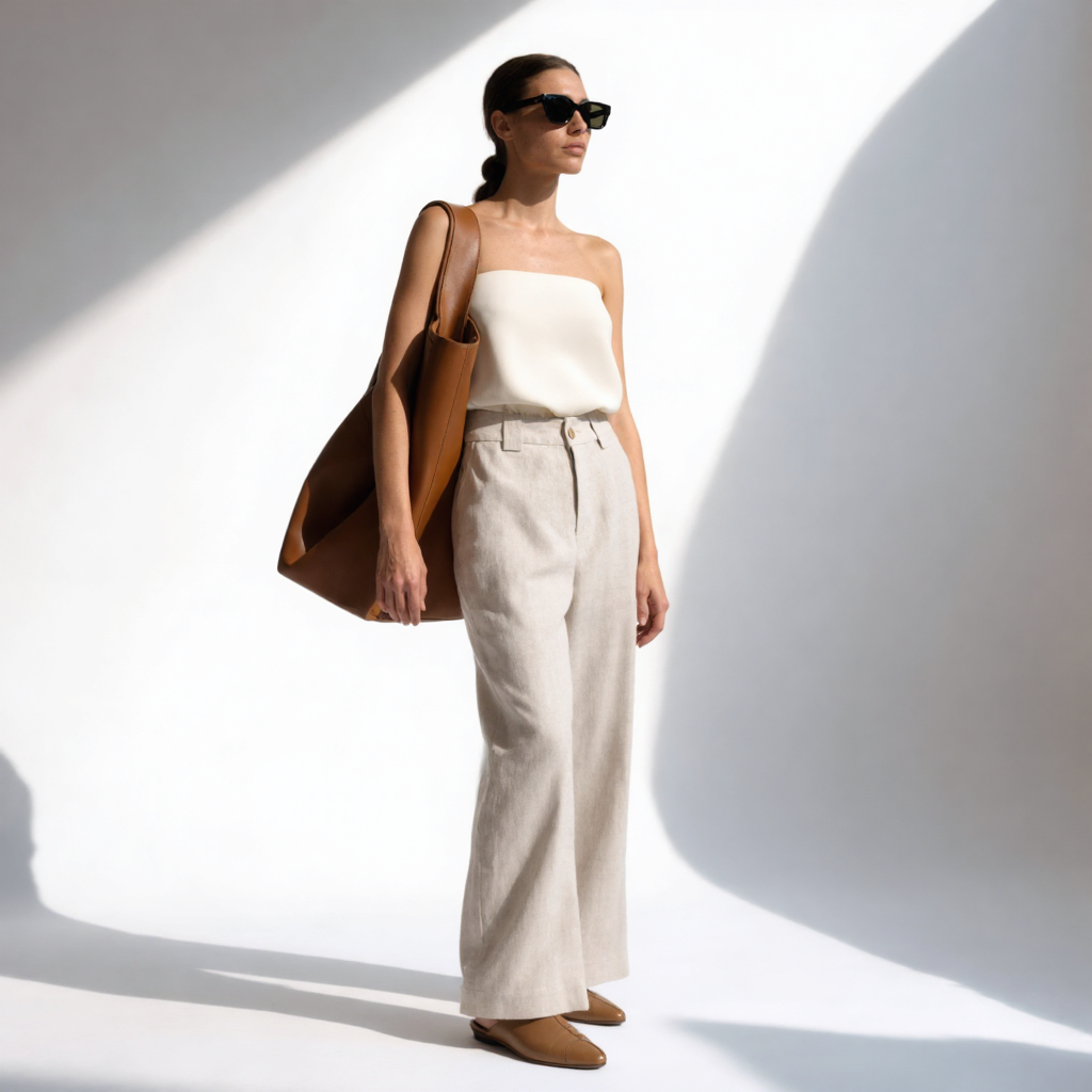 High Waist Wide Leg Trouser