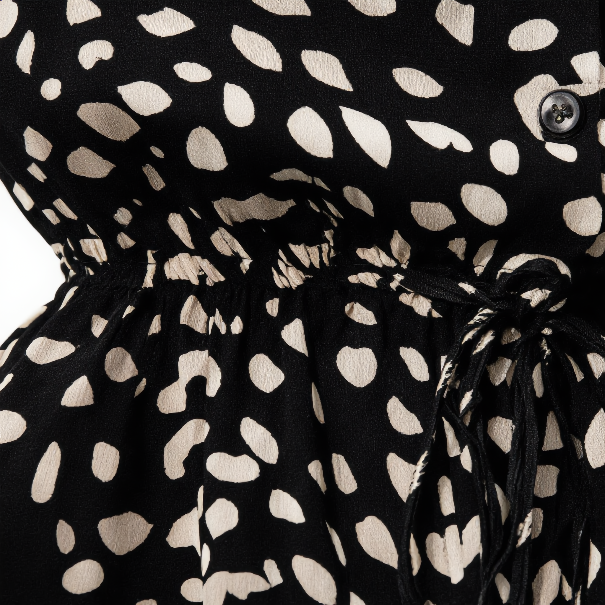 Printed Belted Shirt Dress