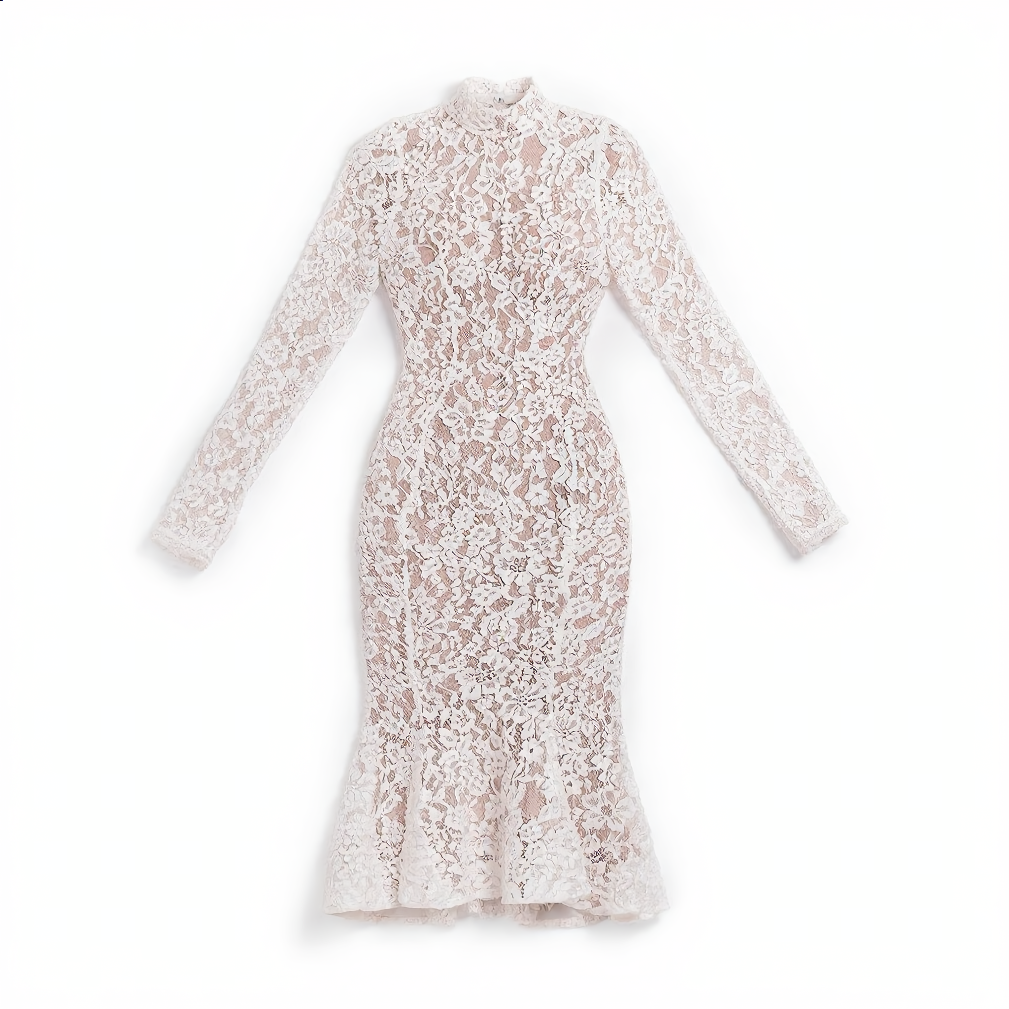 The Clara High-Neck Lace Dress