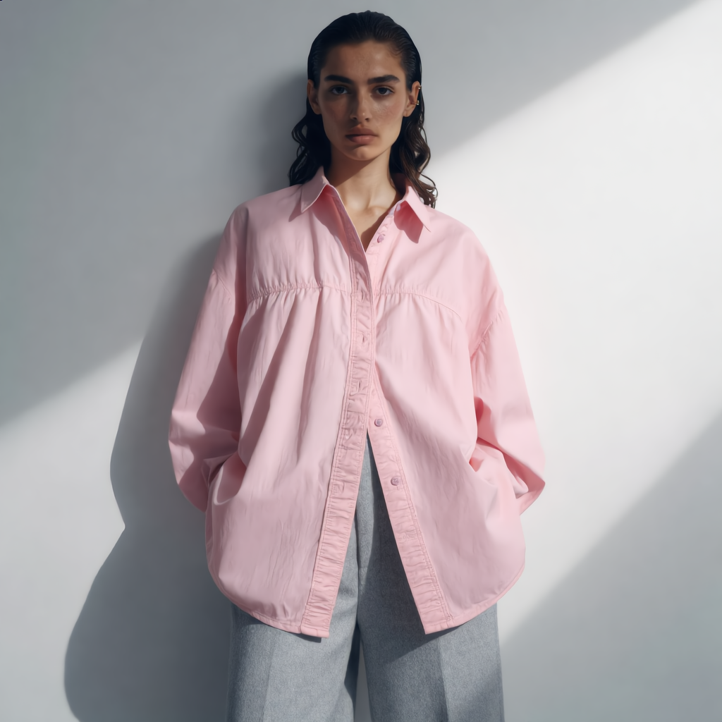Shirt Cotton Oversize Classic Collar
