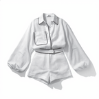 Relaxed Cotton Shirt & Shorts Set