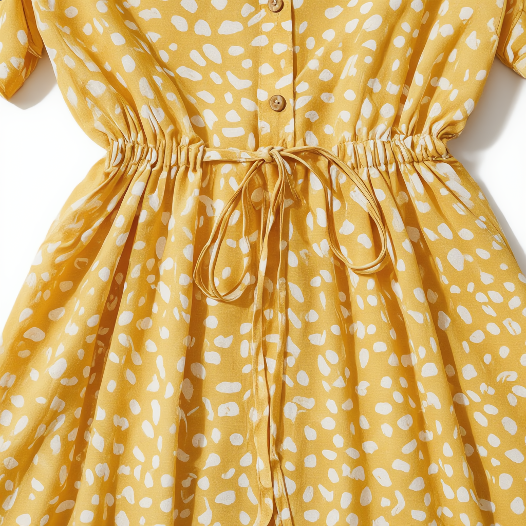 Printed Belted Shirt Dress